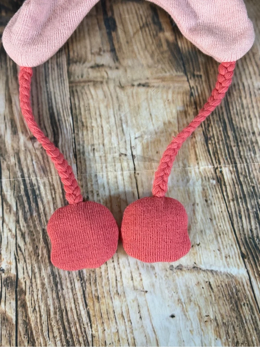 Steven Universe Pink Lion Knit Beanie Hat Earflap Braided Ties One Size Cartoon